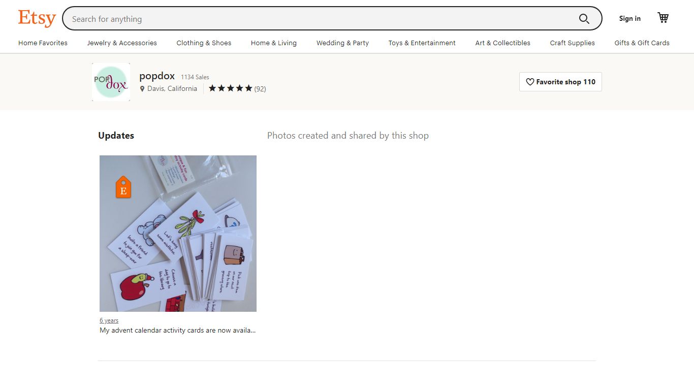 Updates from popdox on Etsy